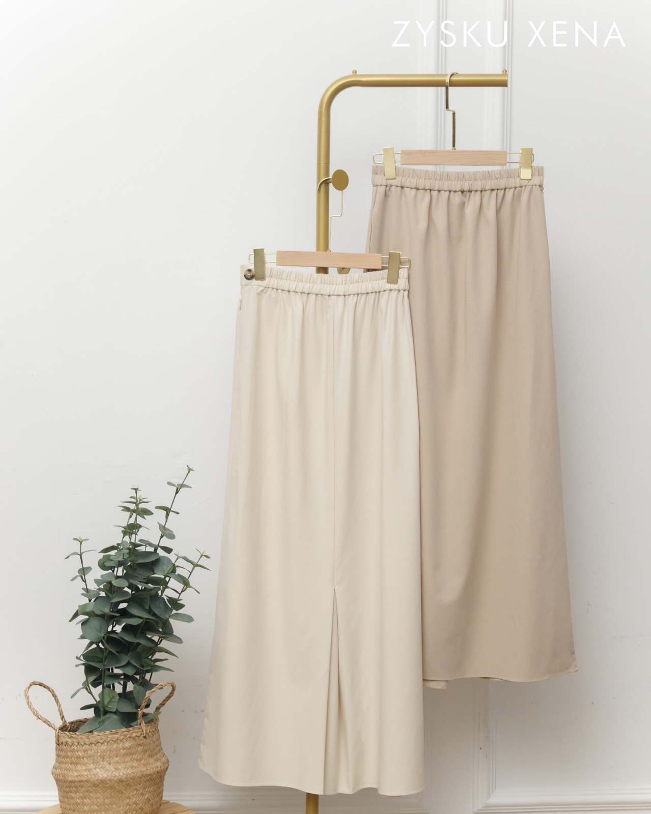 Zysku Xena | Windsor Skirt - 3 Warna | Rok Sarimbit Polos Lebaran Span Panjang Wanita