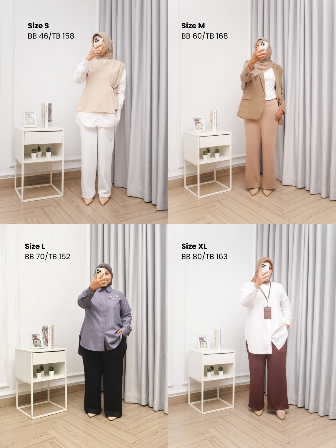Zysku Xena | Izzy Cullote Pants - 4 Warna | Celana Panjang Kerja Kantor Wanita Wide Leg Kulot Scuba