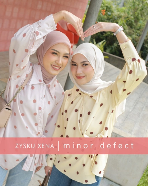 Zysku Xena | Minor Defect | Nerine Blouse | Atasan Kemeja Polkadot Casual