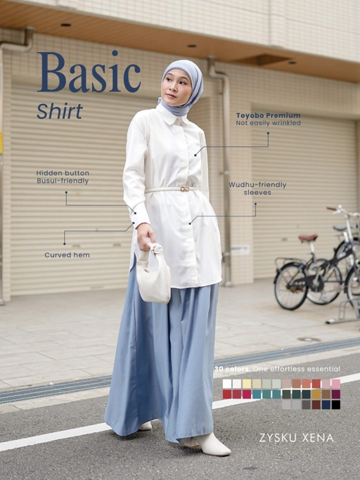Zysku Xena | Basic Shirt 16 Warna - Color Group 2 | Kemeja Polos Kantor Wanita Lengan Panjang