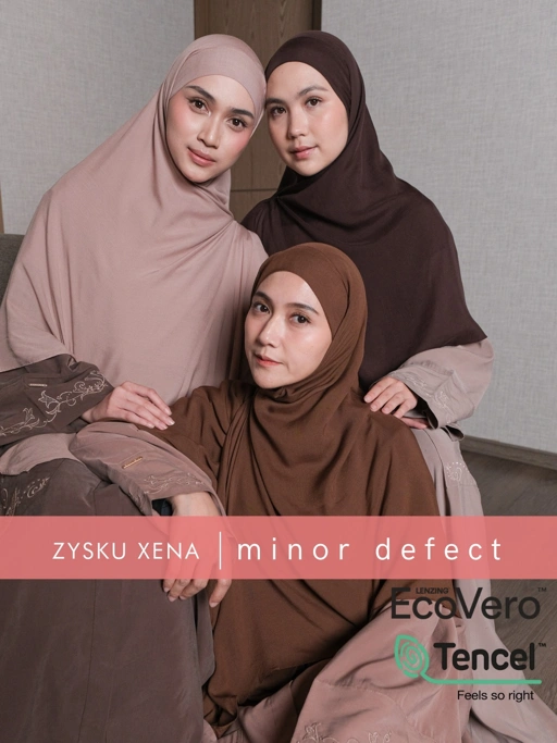 Zysku Xena | Minor Defect | Halwa Khiban - 12 Warna | Khimar Bandana Lyocell Tencel & Ecovero Syari x Nisacookie