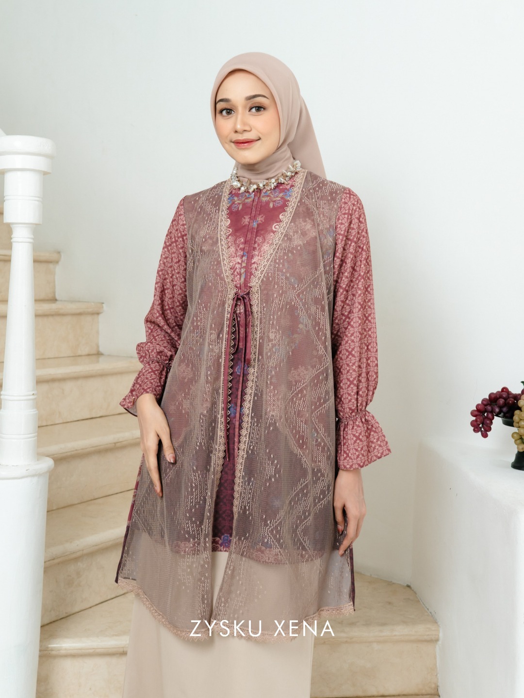 Zysku Xena | Windsor Tunic - 3 Warna | Sarimbit Atasan Kancing Depan Busui Friendly