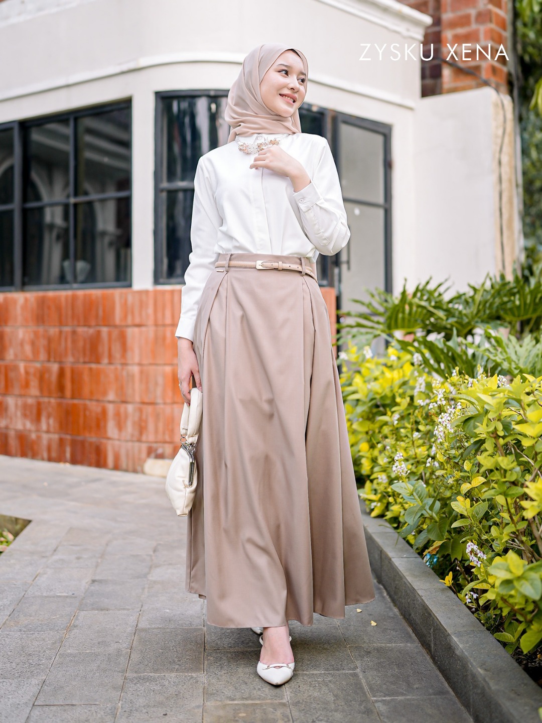 Zysku Xena | Miori Flared Skirt A-Line - 3 Warna | Rok Basic Payung Flared Maxi Lebar Panjang