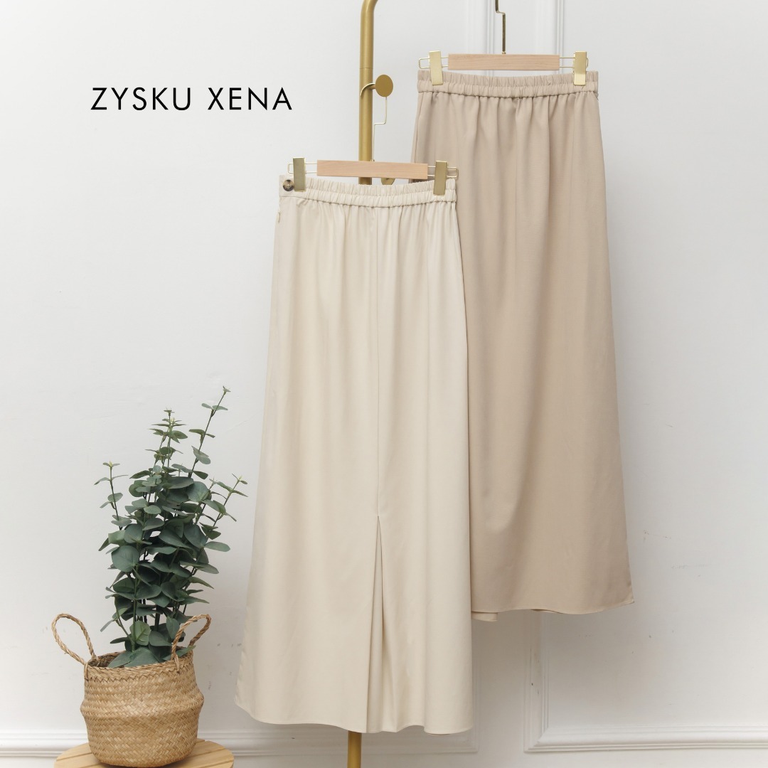 Zysku Xena | Windsor Skirt - 3 Warna | Rok Sarimbit Polos Lebaran Span Panjang Wanita