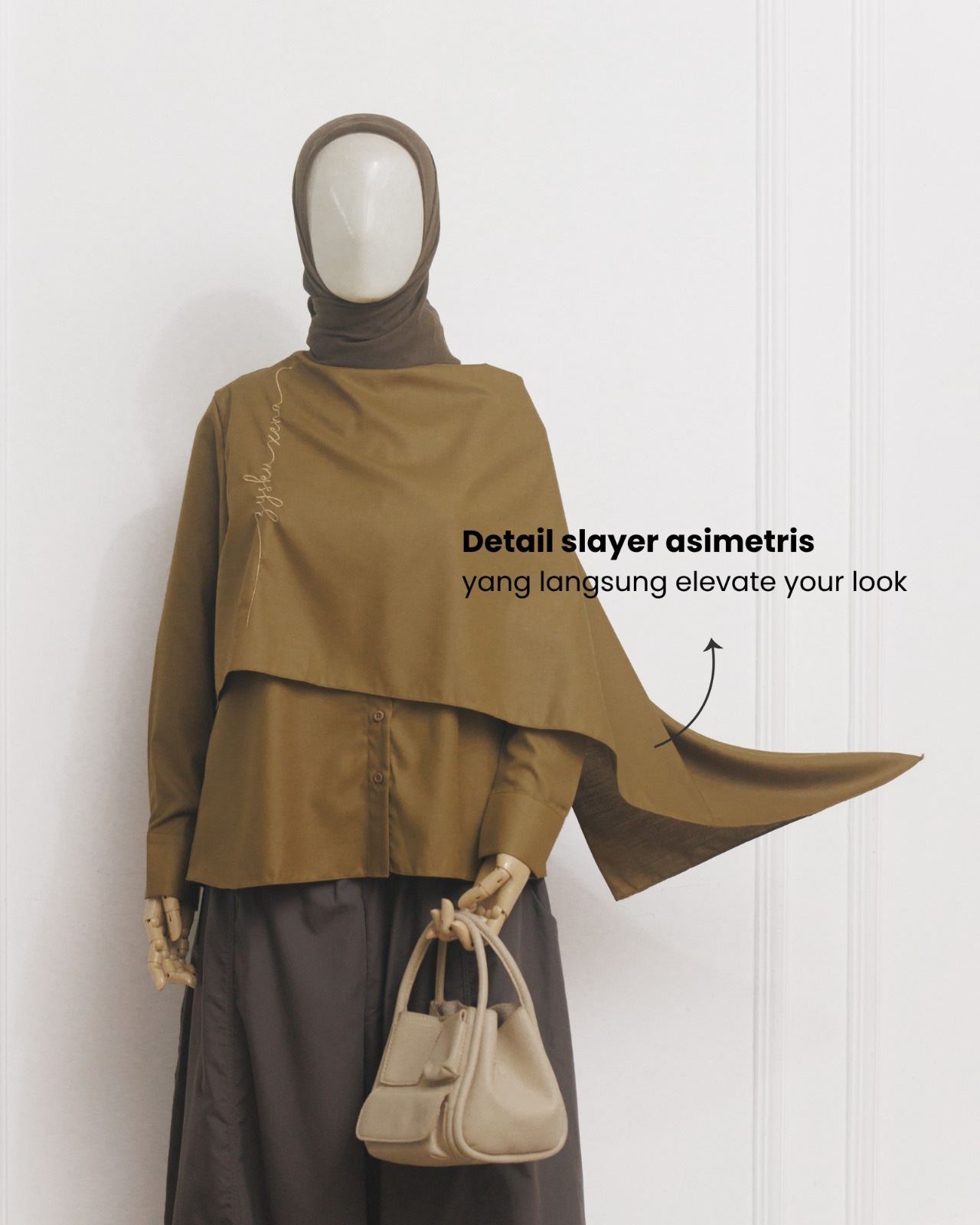 Zysku Xena | Velisse Top - 5 Warna | Blouse Atasan Cape Layer Lengan Panjang Wanita