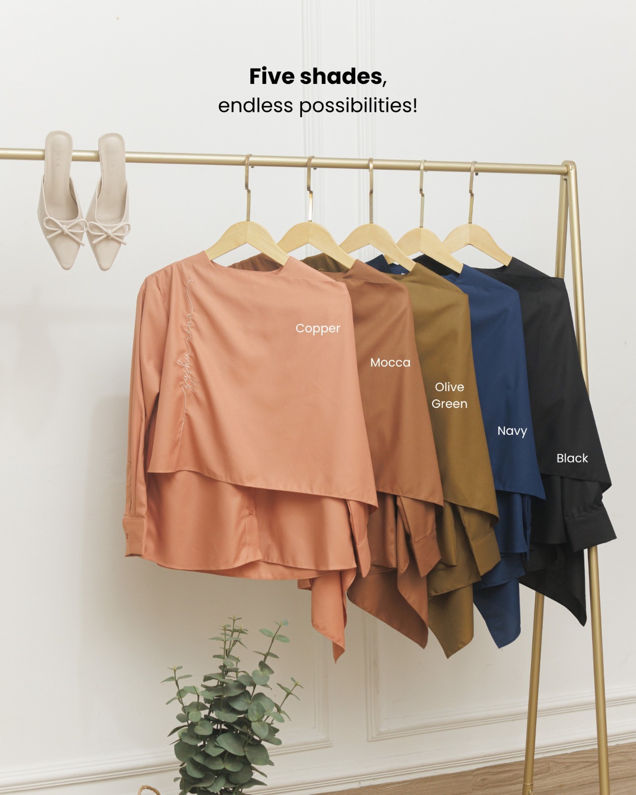 Zysku Xena | Velisse Top - 5 Warna | Blouse Atasan Cape Layer Lengan Panjang Wanita
