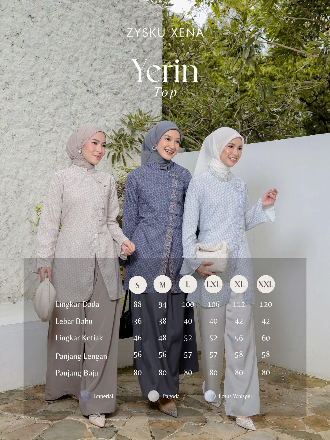 Zysku Xena | Minor Defect | Yerin Top - 3 Warna | Atasan Print Busui Friendly Lebaran Cheongsam Chinese