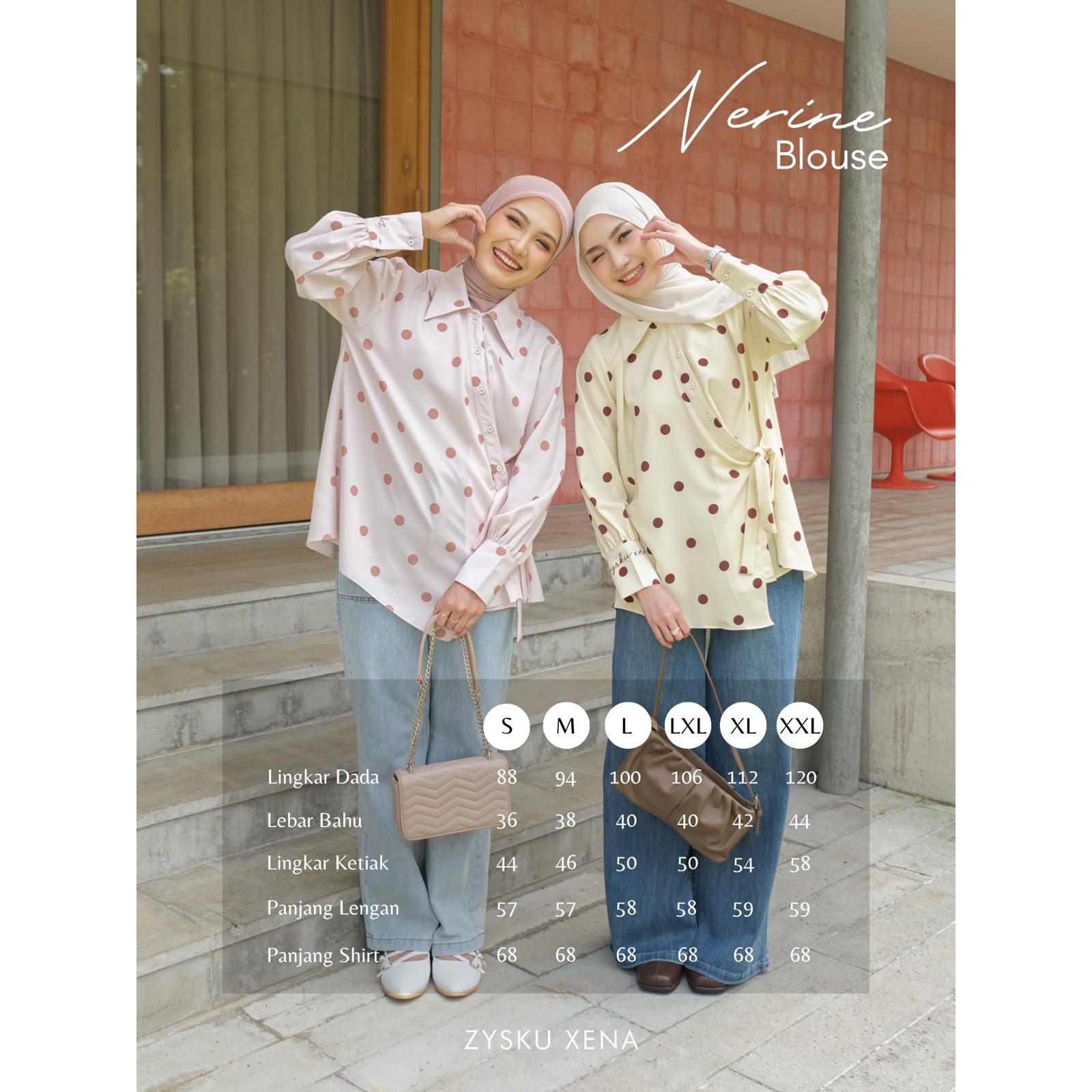 Zysku Xena | Minor Defect | Nerine Blouse | Atasan Kemeja Polkadot Casual