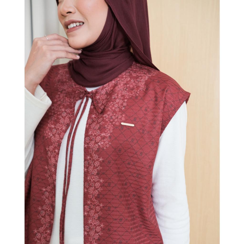  Zysku Xena | Minor Defect | Saka Vest | Rompi Pendek Luaran Agustusan Kerja Motif Kantor Wanita