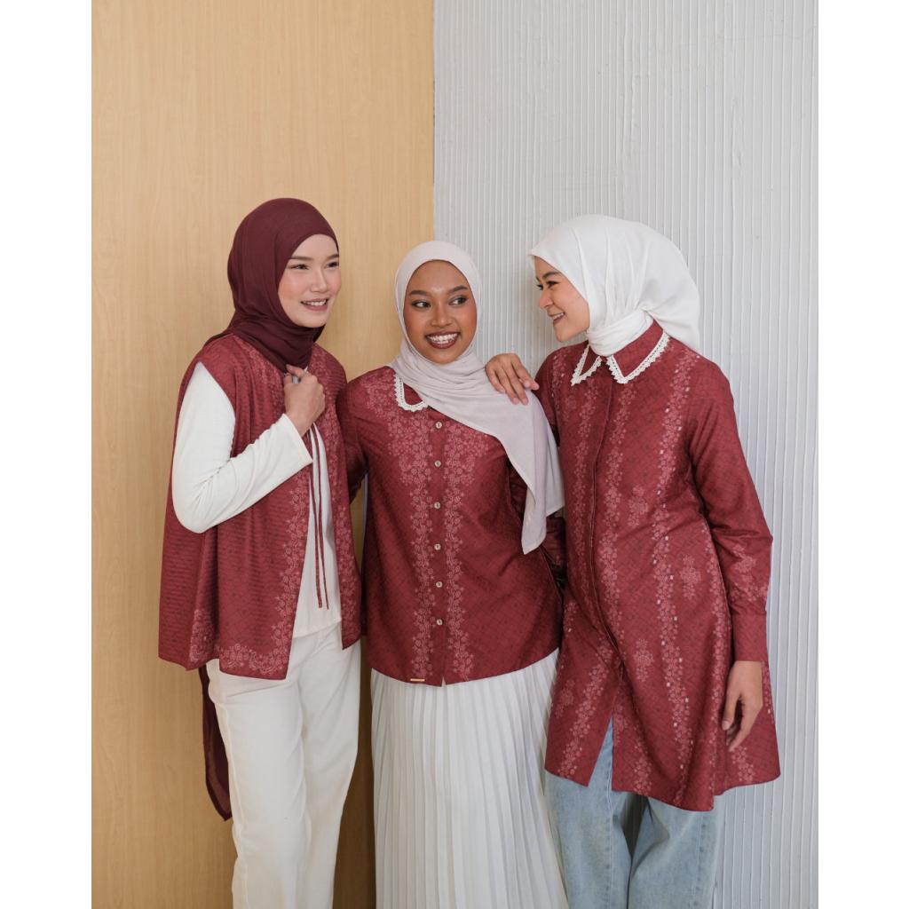  Zysku Xena | Minor Defect | Saka Vest | Rompi Pendek Luaran Agustusan Kerja Motif Kantor Wanita