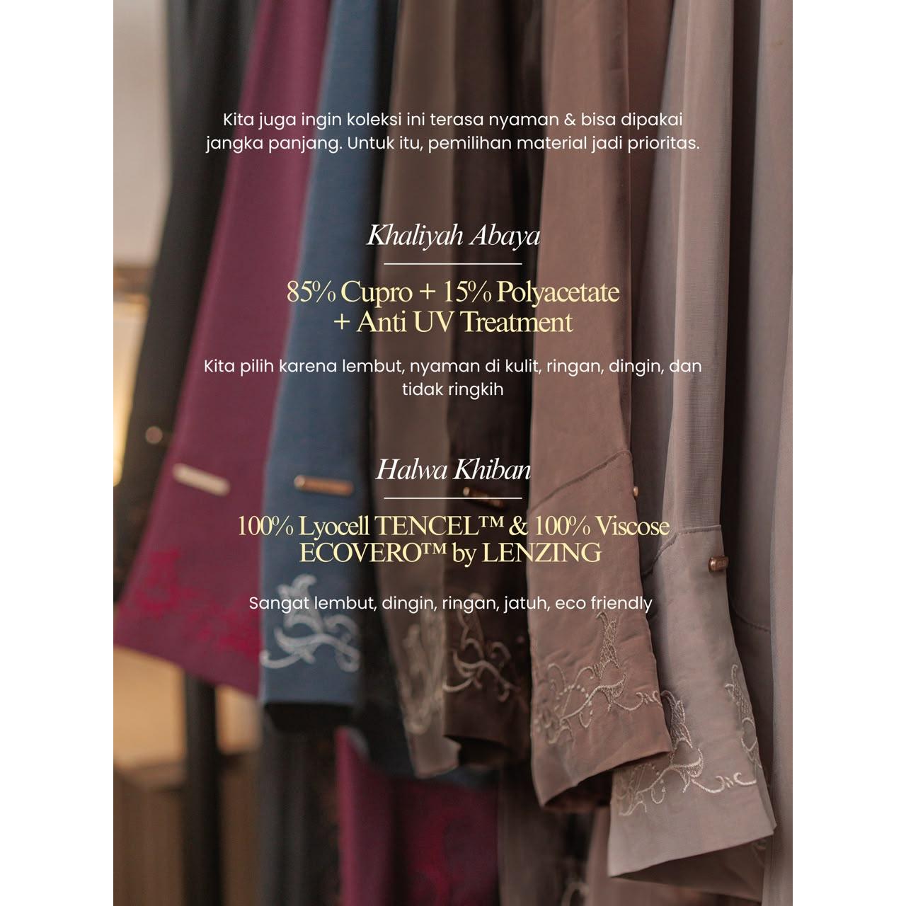 Zysku Xena | Minor Defect | Khaliyah Abaya - 6 Warna | Gamis Syari Cupro ANTI UV Bordir x Nisacookie