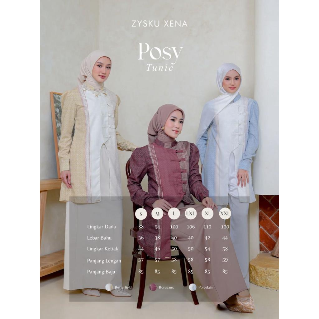 Zysku Xena | Minor Defect | Posy Tunic - 3 Warna | Tunic Print Busui Friendly Lebaran