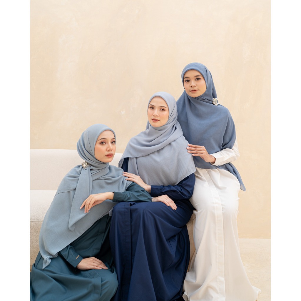 Zysku Xena | Miracle Voile Scarf Syari Jahit Tepi -19 warna | Kerudung Voal Segi Empat Besar Syari 140cm