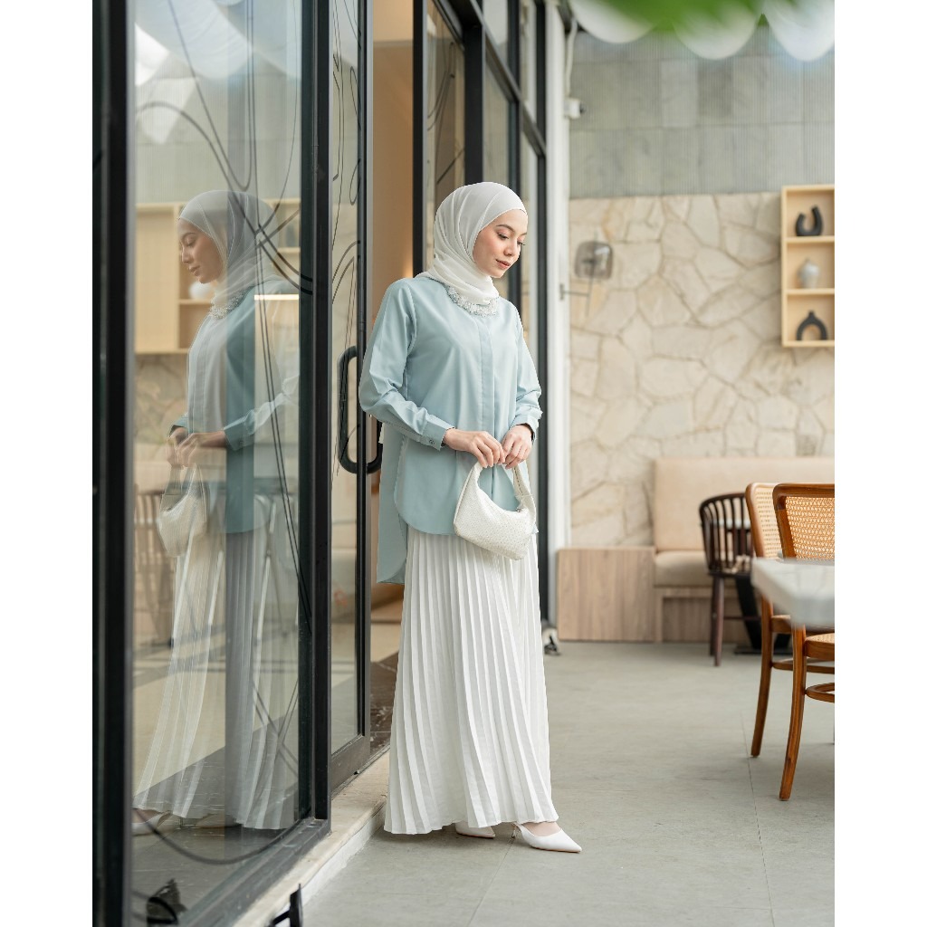 Zysku Xena | Hada Pleated Skirt - 6 Warna | Rok Plisket Lipit Lebar Kantor