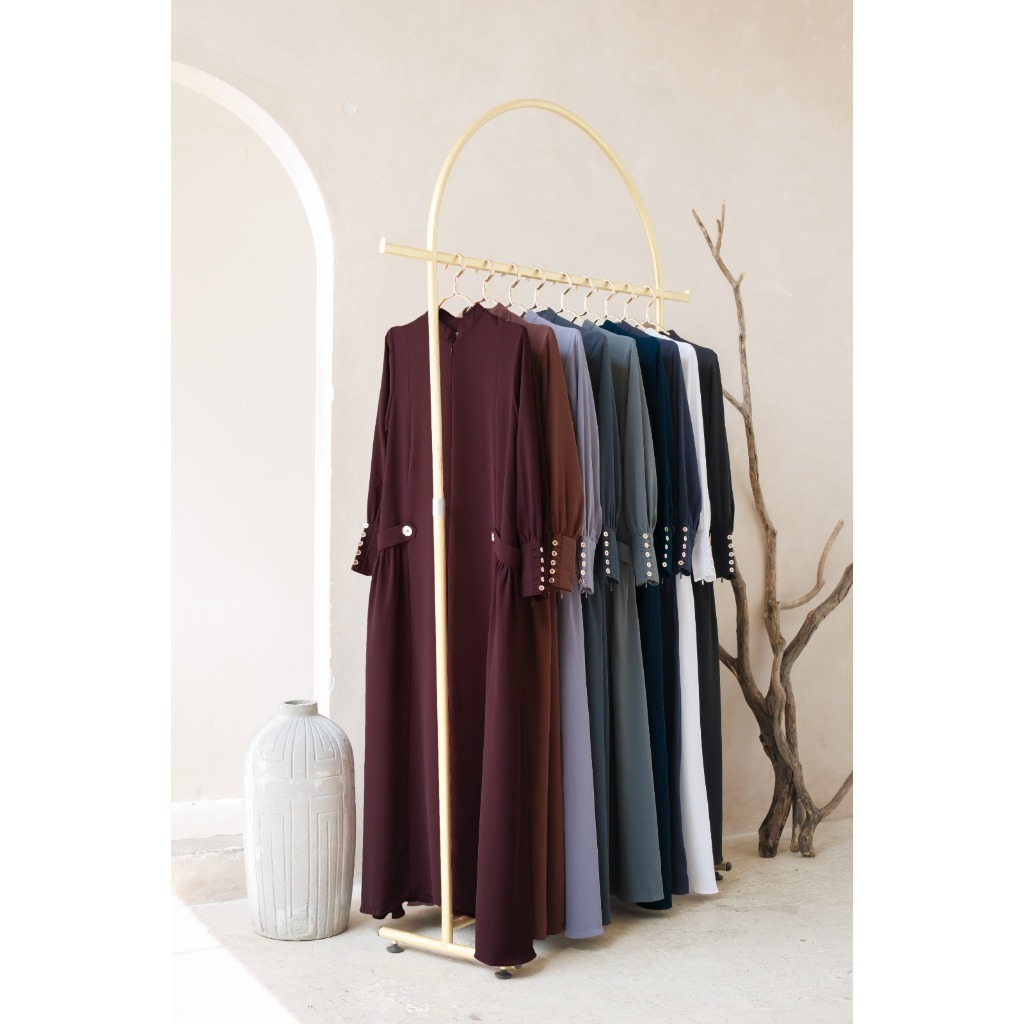 Zysku Xena | Nouf Abaya - 10 Warna | Dress Haji Umroh Mazen Mina Anti UV FK Khimar Terpisah