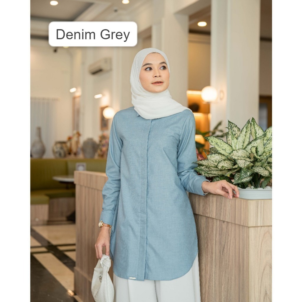 Zysku Xena | Minor Defect | Basic Shirt | Kemeja Kantor Formal Wanita Lengan Panjang
