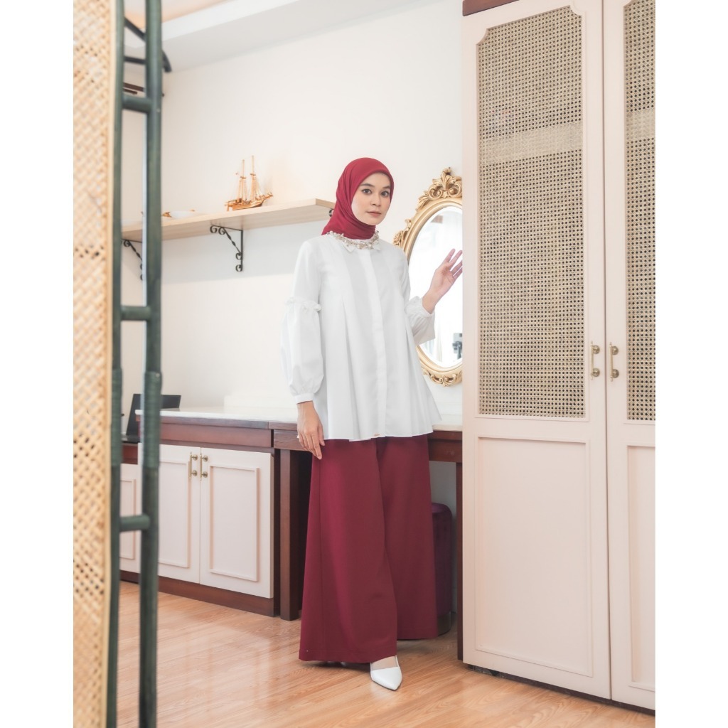 Zysku Xena | Venti Cullote Pants - 8 Warna | Celana Kulot Longgar Daily Pinggang Karet