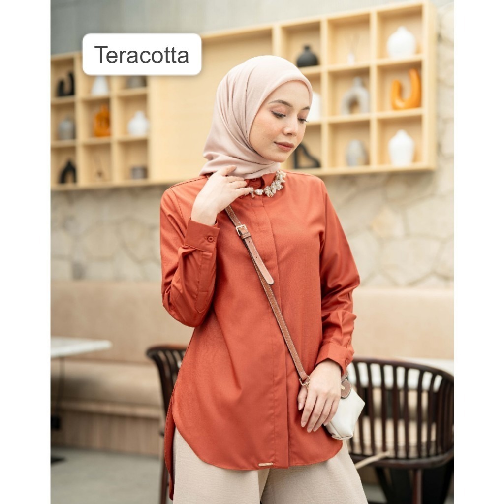 Zysku Xena | Minor Defect | Shorn Shirt | Kemeja Kantor Formal Wanita Lengan Panjang