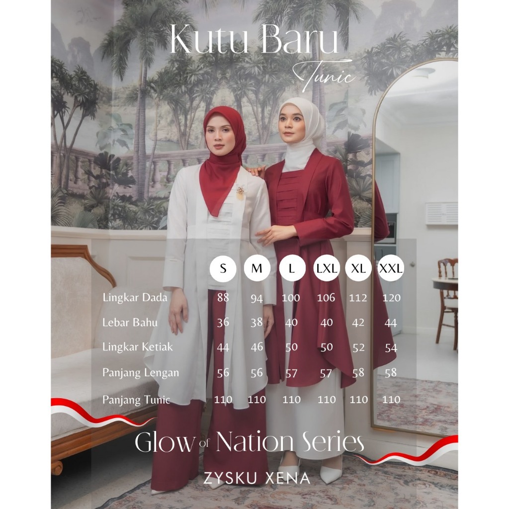 Asha Tunic - 8 Warna | Zysku Xena | Atasan Kutubaru Lengan Panjang Semi Formal Wanita