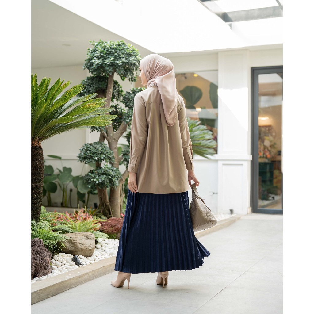 Zysku Xena | Hada Pleated Skirt - 6 Warna | Rok Plisket Lipit Lebar Kantor