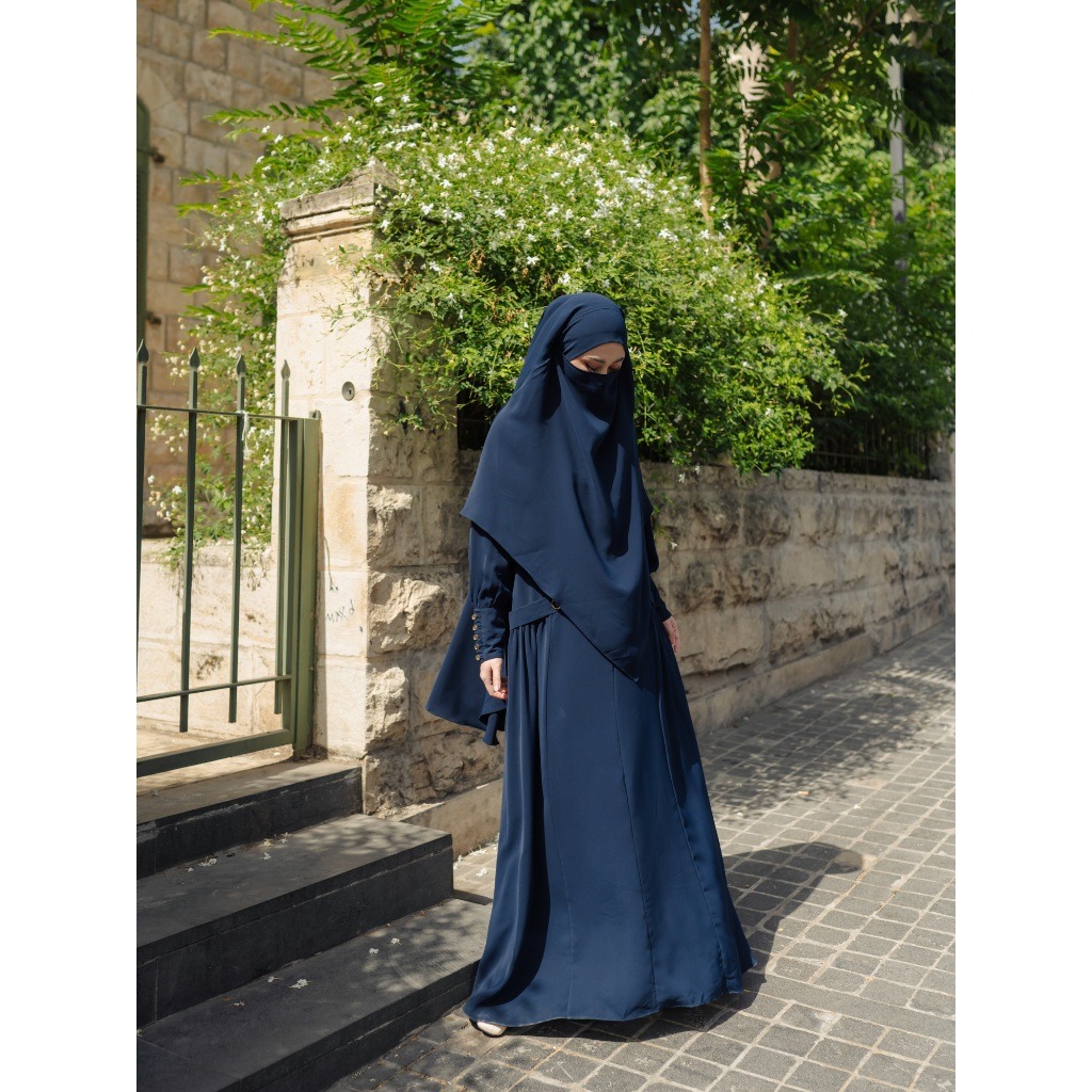 Zysku Xena | Nouf Abaya - 10 Warna | Dress Haji Umroh Mazen Mina Anti UV FK Khimar Terpisah