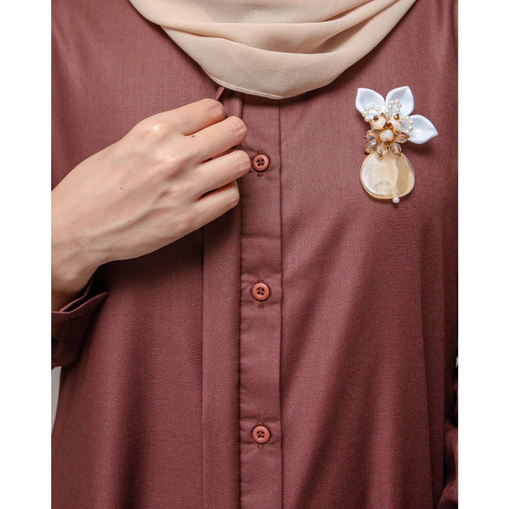 Zysku Xena | Abaya Shirt - 16 Warna | Dress Kemeja Kerja Wanita Lengan Panjang