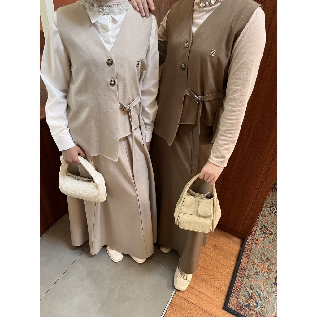 Zysku Xena | Minor Defect | Isvara One Set - 5 Warna | Setelan Vest Rok Kerja Kantor Wanita