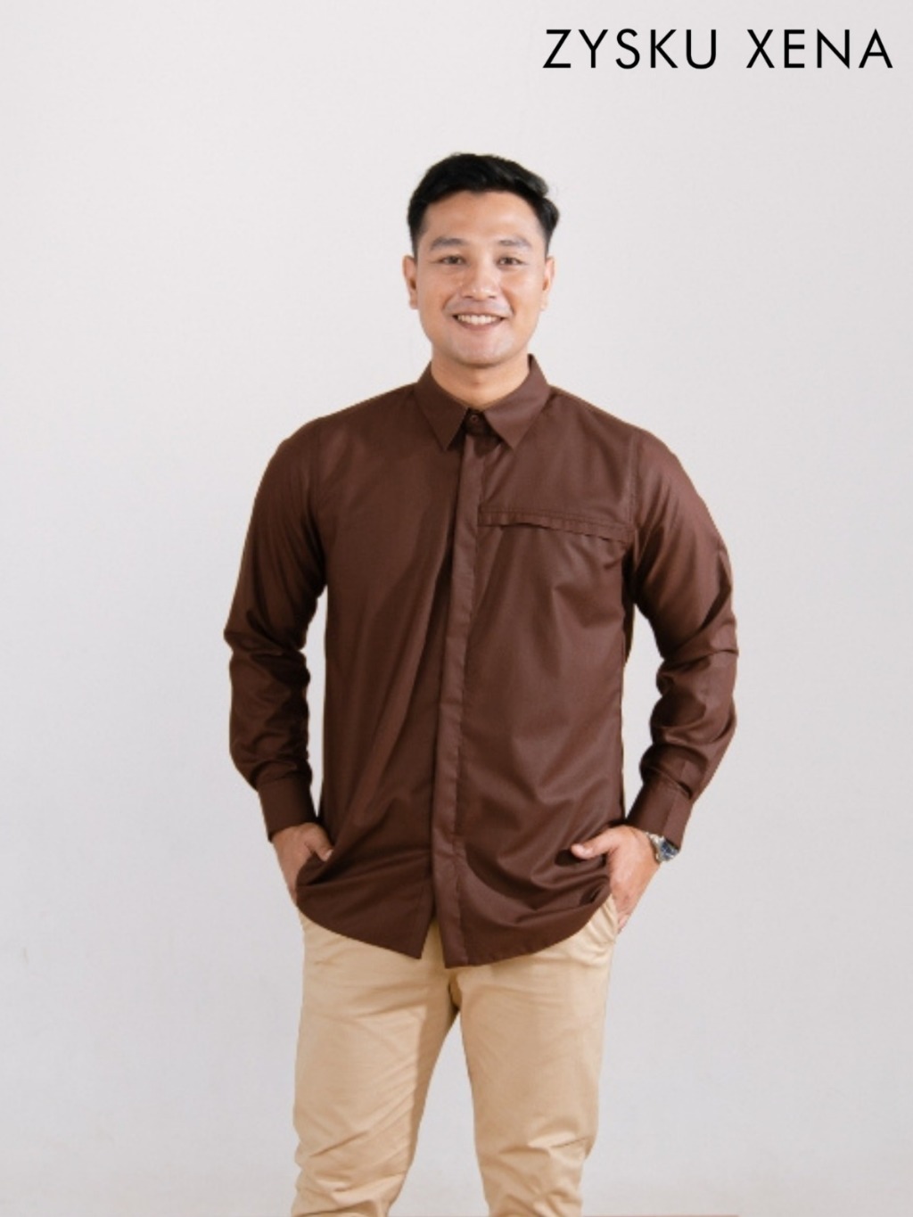 Zysku Xena | Lavatera Man Shirt Lengan Panjang  | Sarimbit Kemeja Koko Pria polos