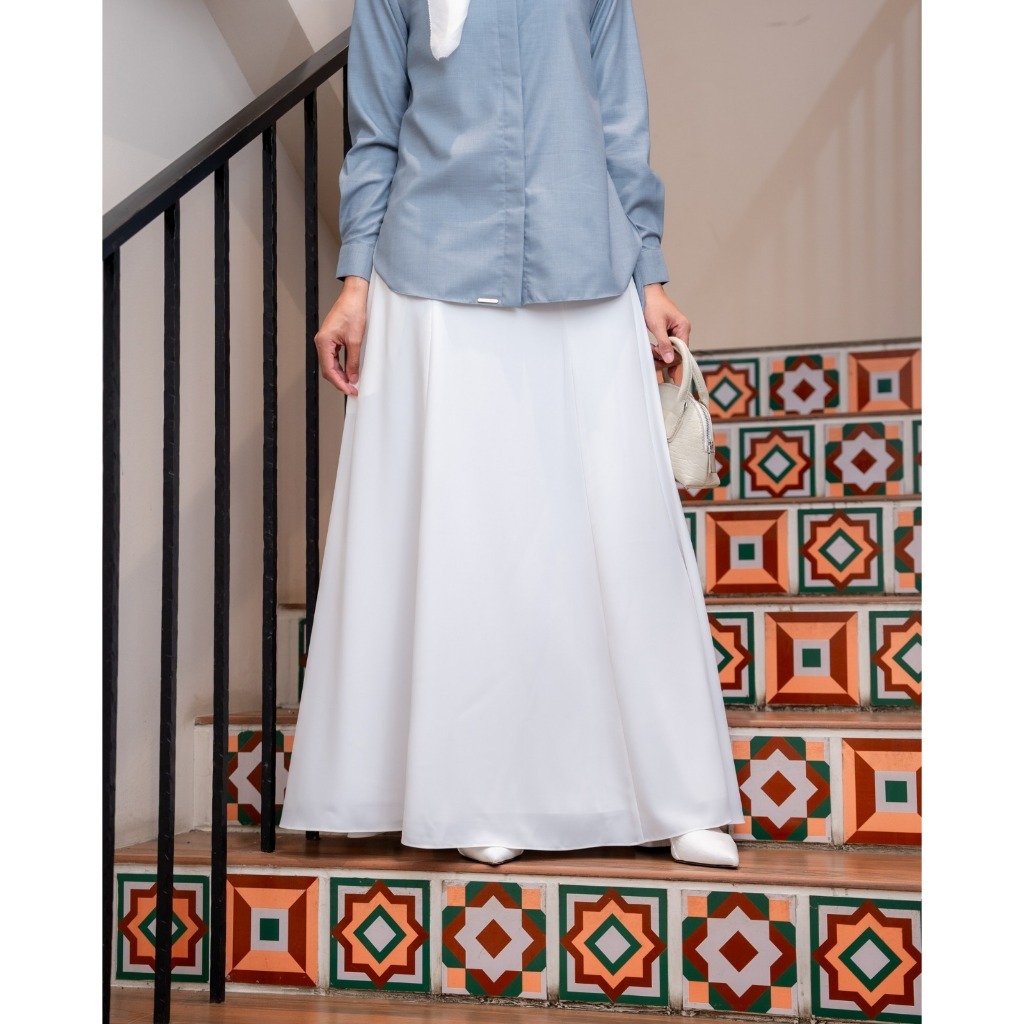Zysku Xena | Aleena Wide Skirt - 5 Warna | Rok Polos Lebar Flare Maxi Payung Pias Swing Bigsize