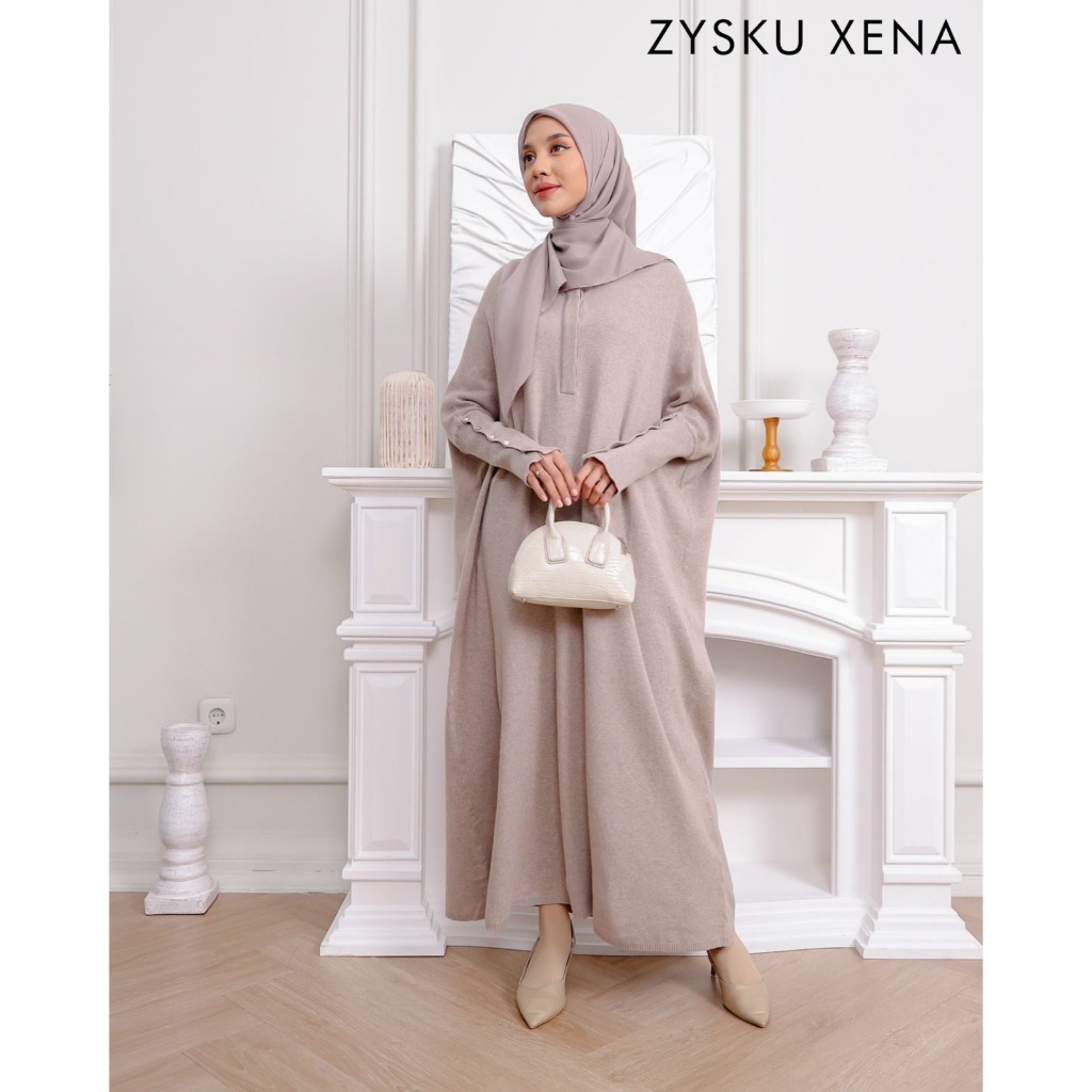 Zysku Xena | Hannah Knit Abaya 5 - Warna | Dress Knitwear Knit Rajut Allsize Bigsize
