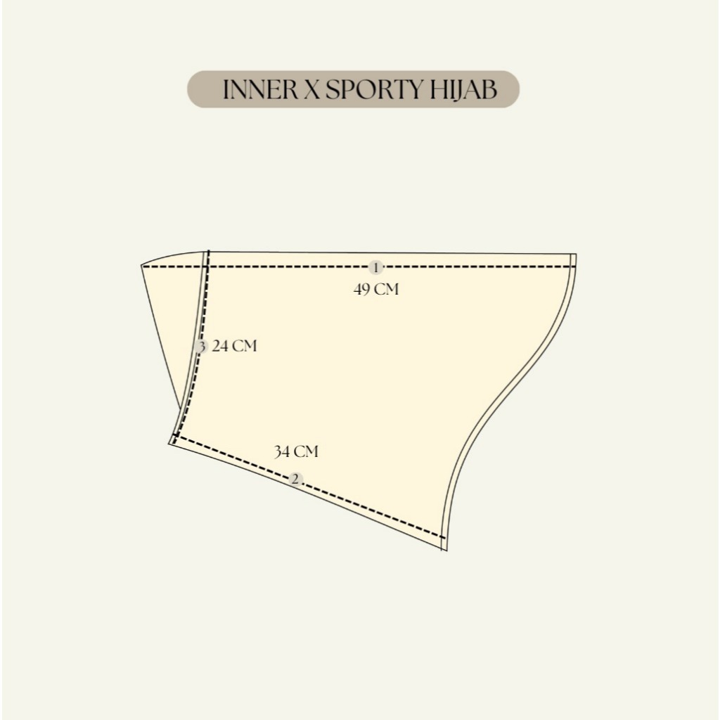 Zysku Xena | Minor Defect | Inner X Sporty Hijab - 13 Warna | Ciput Ninja Active Kaos Stretch