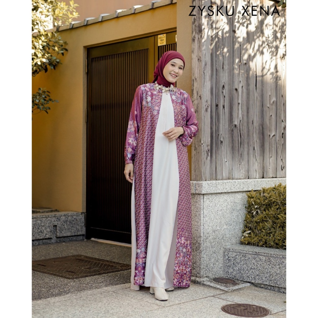 Zysku Xena | Cherise Dress - 3 Warna | Gamis lengan panjang wanita raya busui friendly