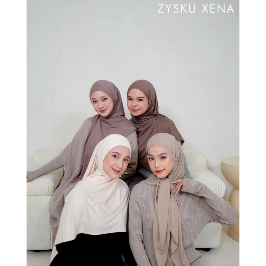 Zysku Xena | Aliyya Instan Hijab -10 Warna | Kerudung Bergo Kaos Daily