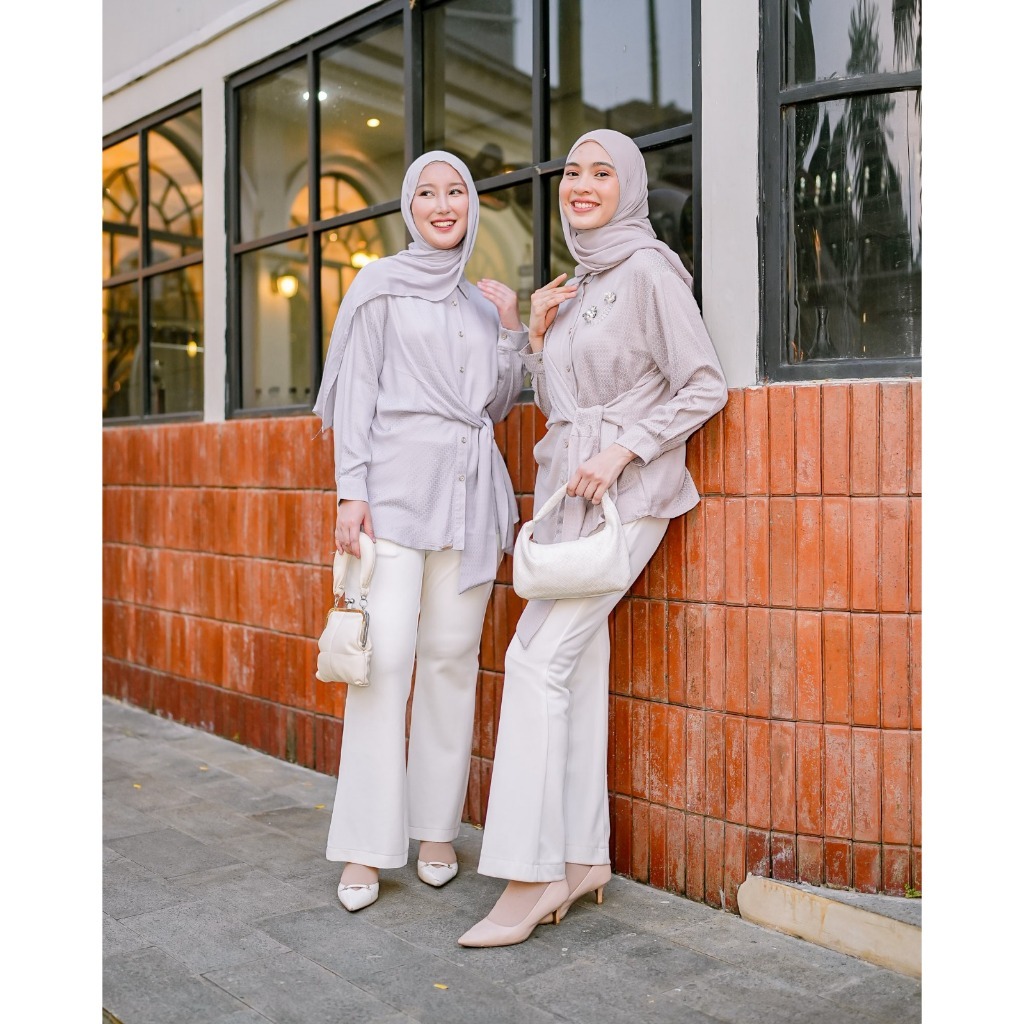 Zysku Xena | Minor Defect | Aretha Shirt | Kemeja Oversize Longgar Lengan Panjang Wanita