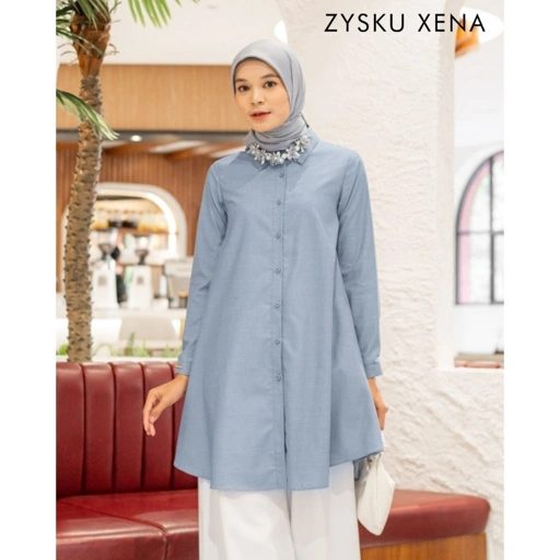Image of Zysku Xena | Aubrey Shirt - 13 Warna | Kemeja Kerja Basic Kantor Formal Wanita Lengan Panjang