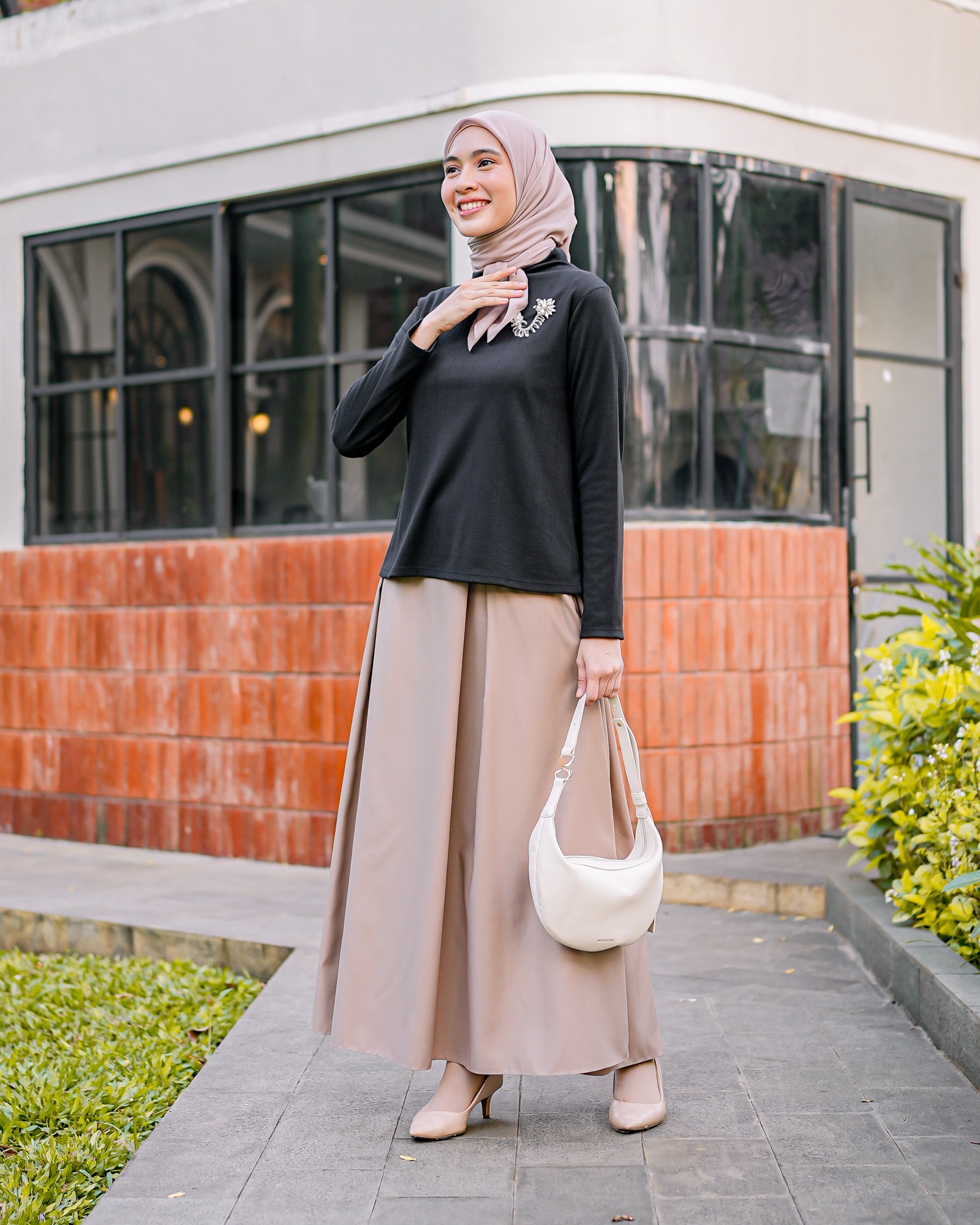 Zysku Xena | Basic Top - 4 Warna | Atasan Arrow Knit  Wanita Lengan Panjang