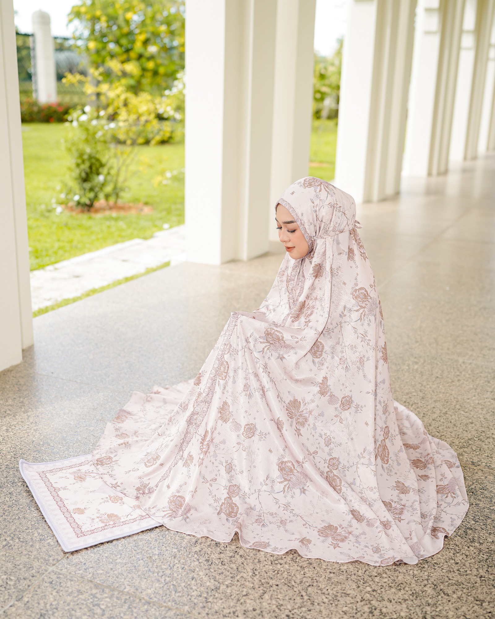 Zysku Xena | Najma Praying Set - 3 Warna | Mukena Print Premium Lebar Jumbo dengan Pouch