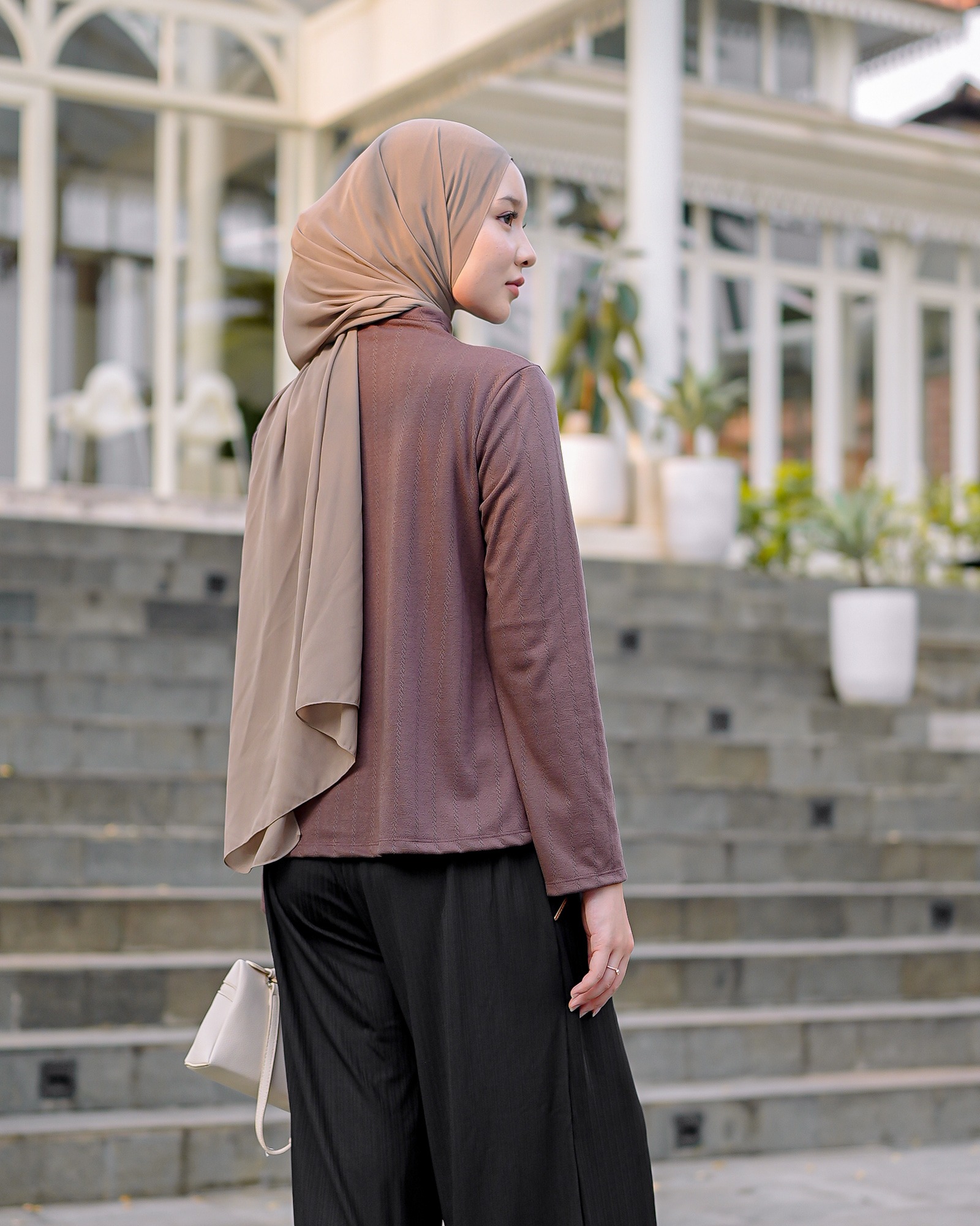 Zysku Xena | Basic Top - 4 Warna | Atasan Arrow Knit  Wanita Lengan Panjang
