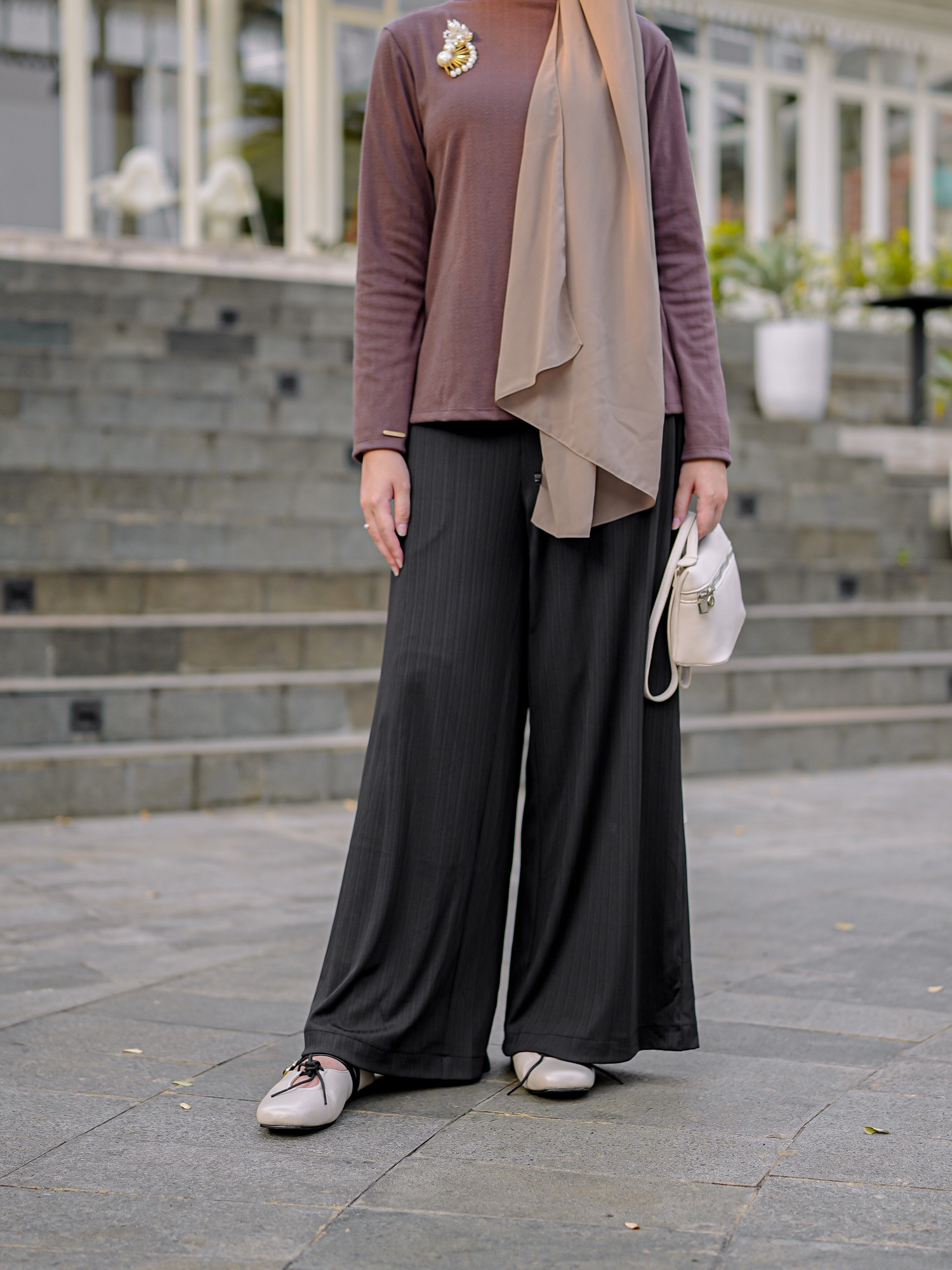 Zysku Xena | River Cullote Pants - 5 Warna | Celana Kulot Sapporo Knit Full Karet Pinggang Wanita