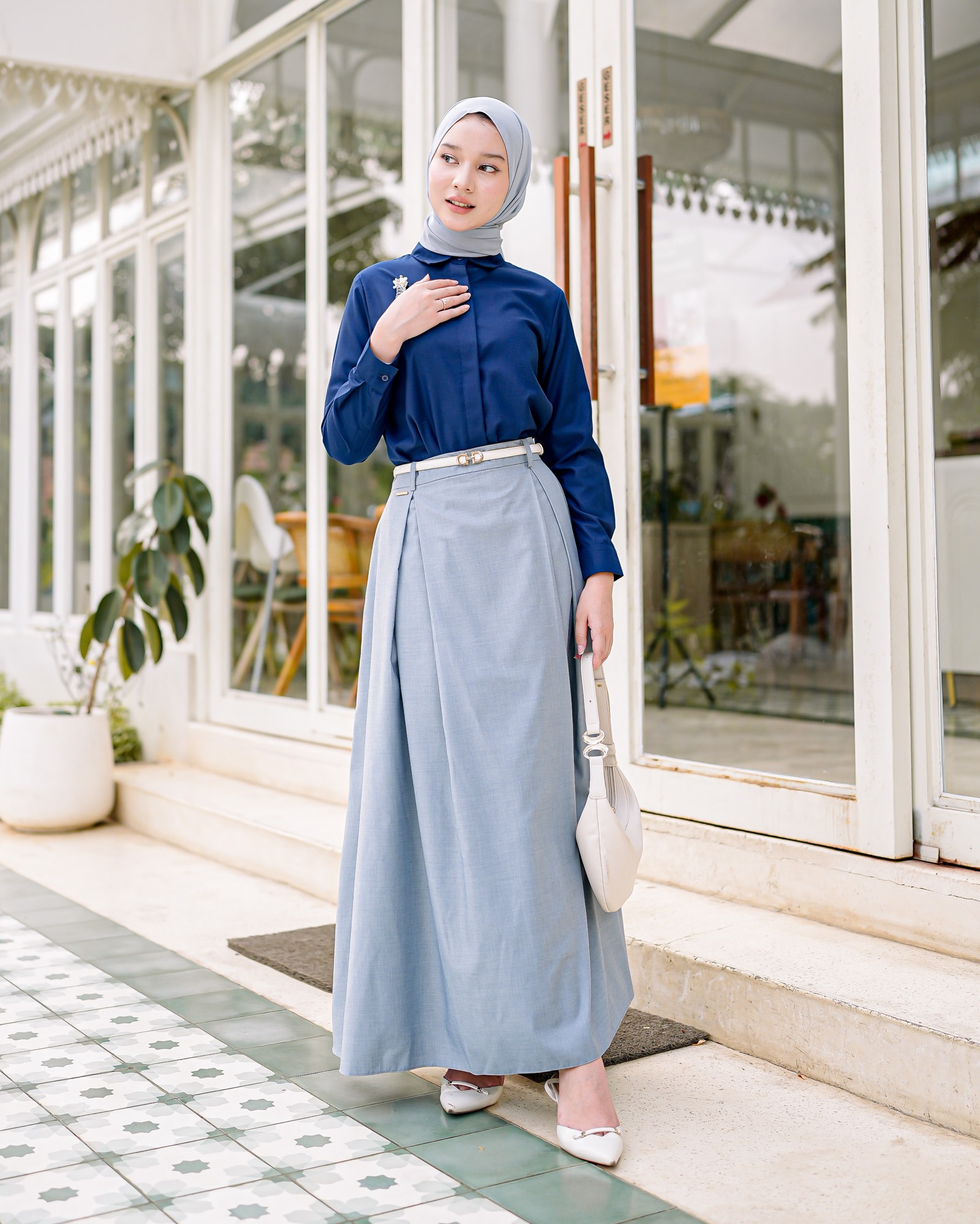 Zysku Xena | Miori Flared Skirt A-Line - 3 Warna | Rok Basic Payung Flared Maxi Lebar Panjang