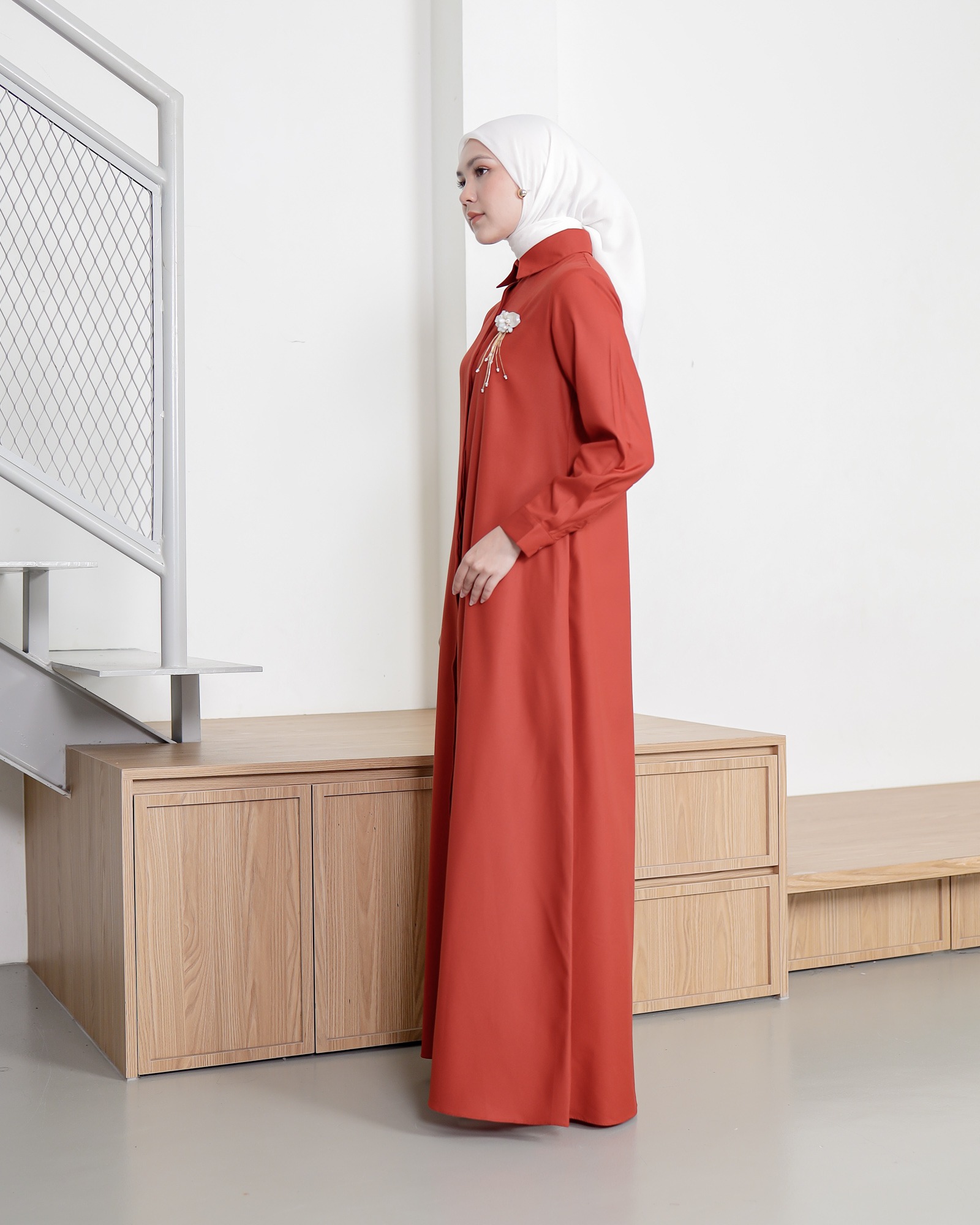 Zysku Xena | Abaya Shirt - 16 Warna | Dress Kemeja Kerja Wanita Lengan Panjang