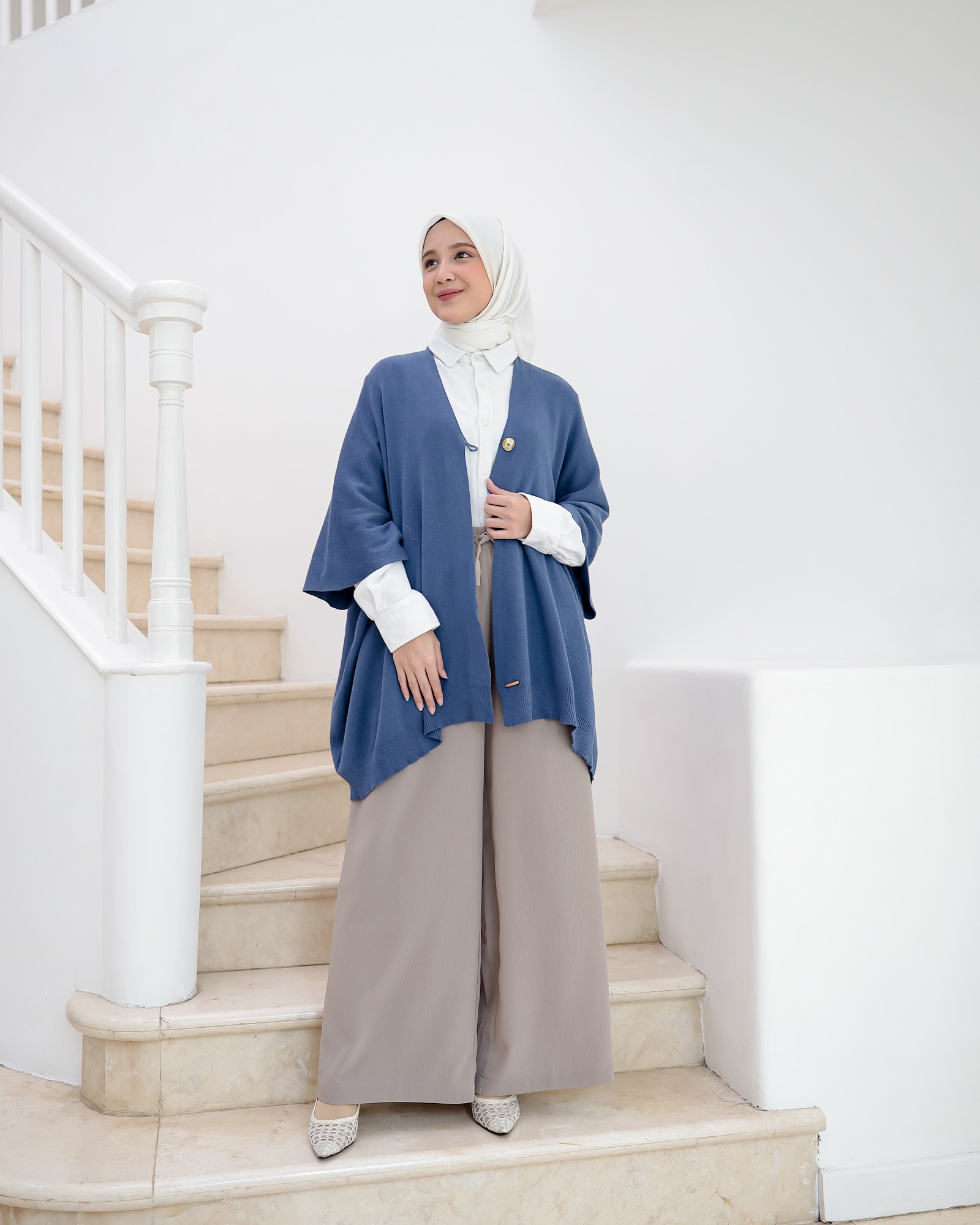 Zysku Xena | Cera Cardigan - 5 Warna | Kardigan Luaran Outer Knitwear Rajut Batwing Lebar
