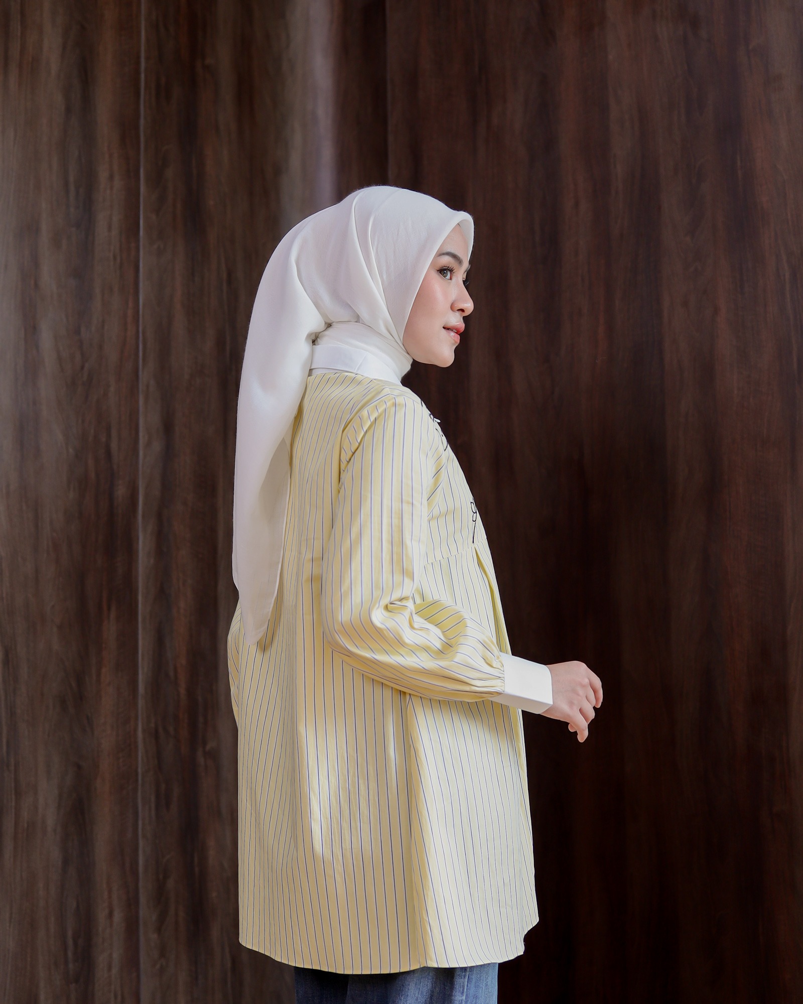 Zysku Xena | Senara Shirt | Kemeja Kantor Katun Lengan Panjang Bordir Wanita