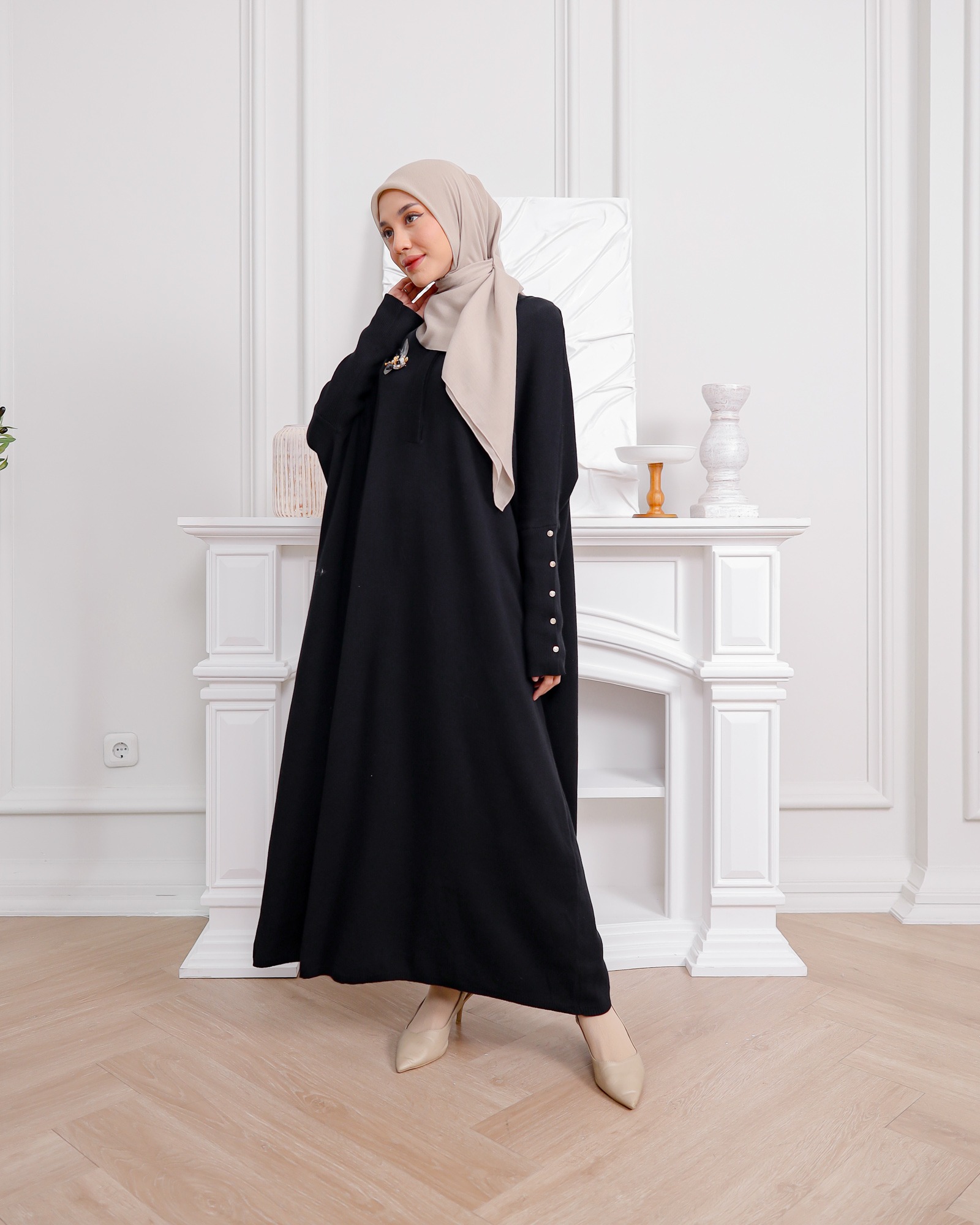 Zysku Xena | Hannah Knit Abaya 5 - Warna | Dress Knitwear Knit Rajut Allsize Bigsize