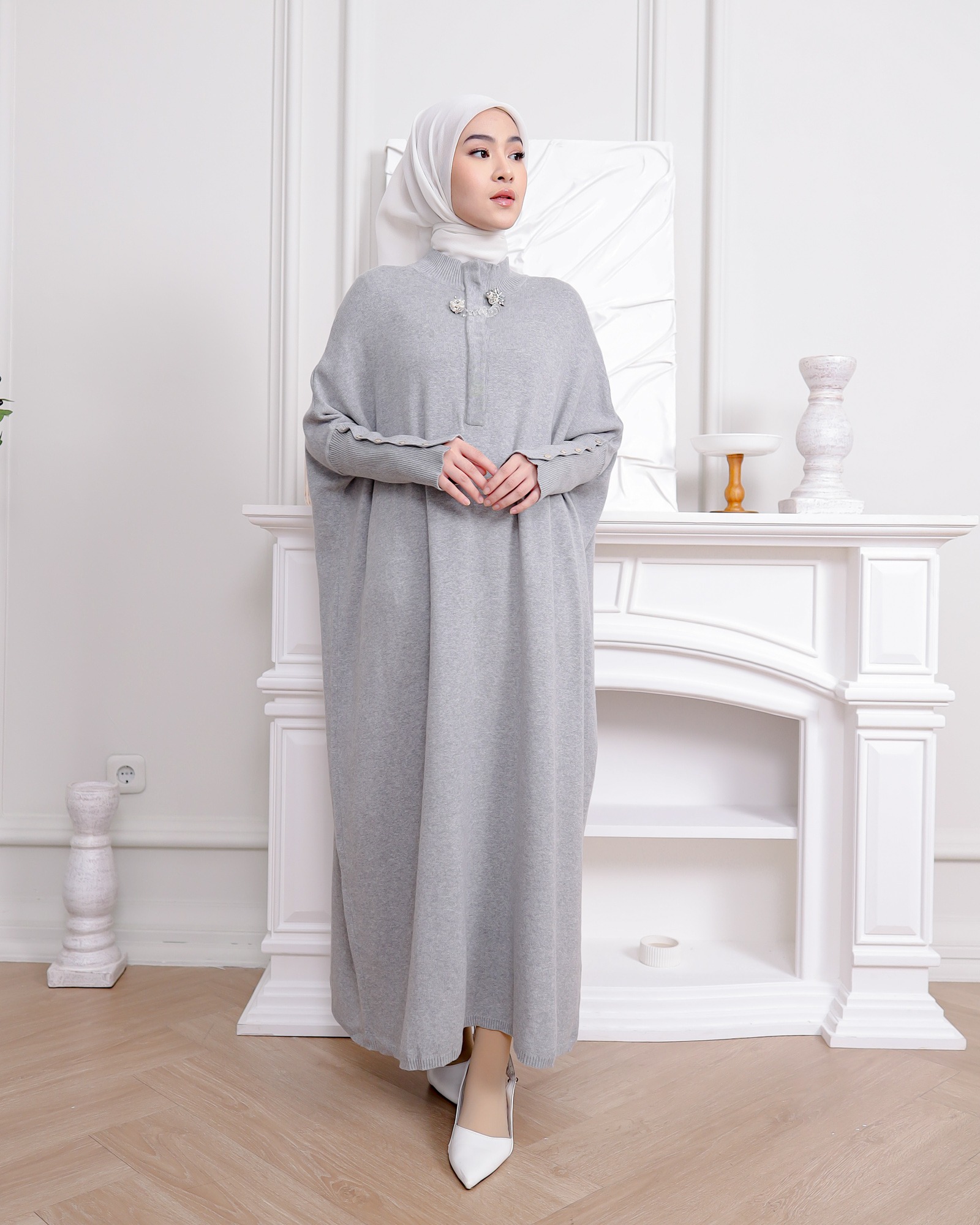Zysku Xena | Hannah Knit Abaya 5 - Warna | Dress Knitwear Knit Rajut Allsize Bigsize