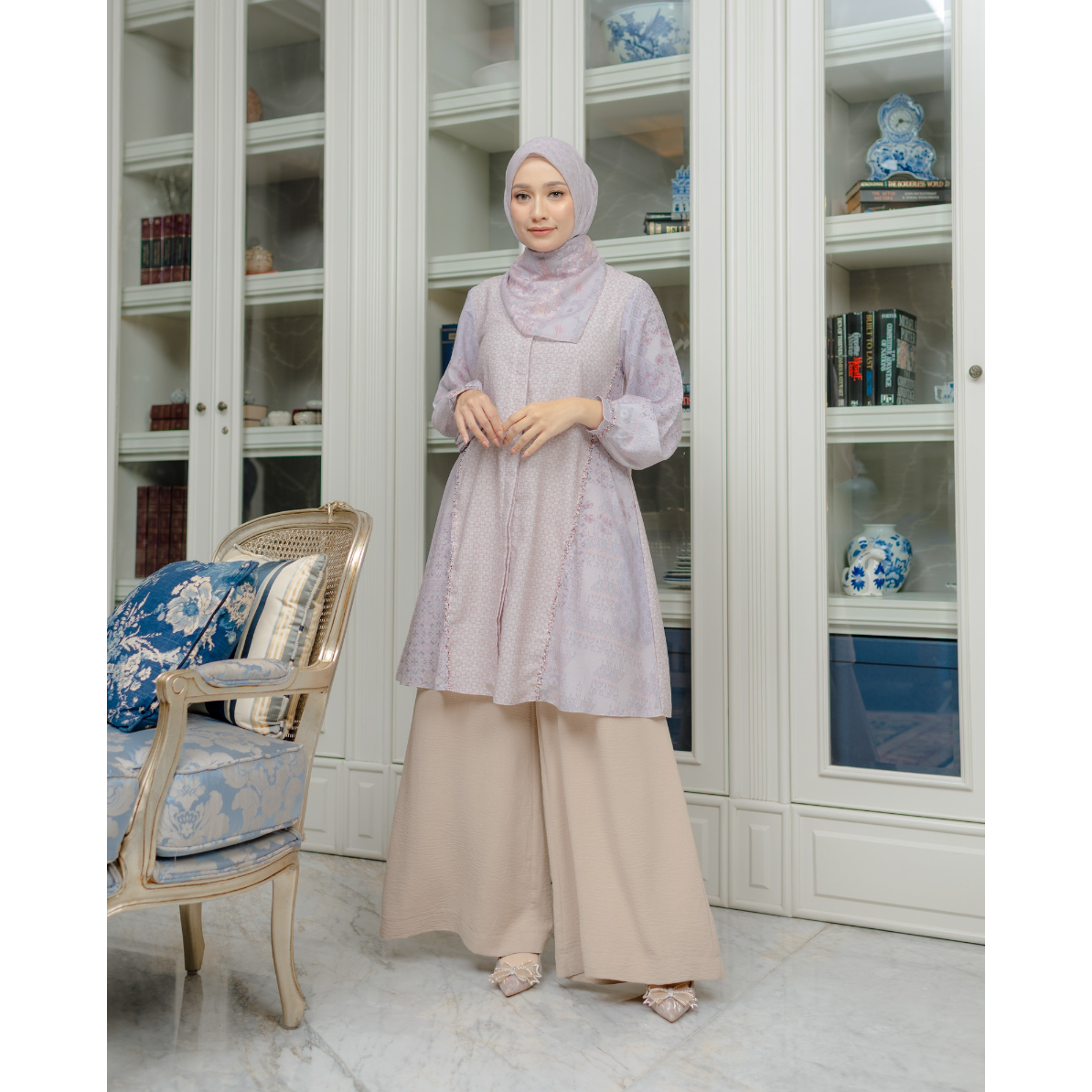 Zysku Xena | (NO PAYET) Chahana Tunic | Sarimbit Atasan Kancing Depan Busui Friendly