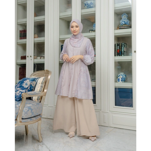 Image of Zysku Xena | (NO PAYET) Chahana Tunic | Sarimbit Atasan Kancing Depan Busui Friendly