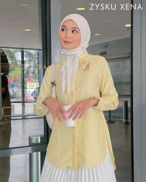 Image of Zysku Xena | Shorn Shirt 16 Warna - Color Group 1 | Kemeja Kantor Formal Wanita Lengan Panjang