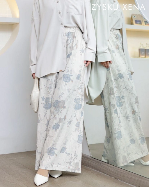 Image of Zysku Xena | Najma Cullote  - 4 Warna | Celana Kulot Full Karet Pinggang Wanita Motif Print
