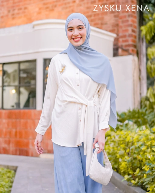 Image of Zysku Xena | Aretha Shirt - 5 Warna | Kemeja Oversize Longgar Lengan Panjang Wanita